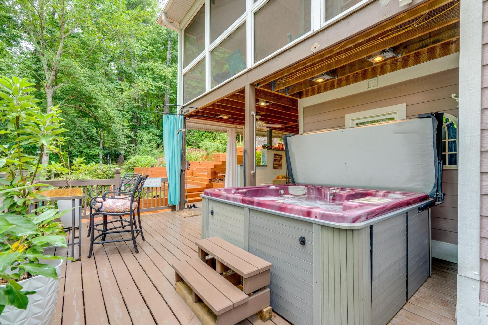 Creekside Hendersonville Haven Hot Tub And Fire Pit Exterior foto